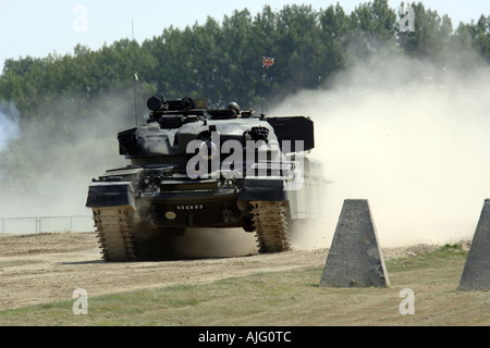 Modern day British Army Chieftain tank on manouvers in Europe Stock Photo