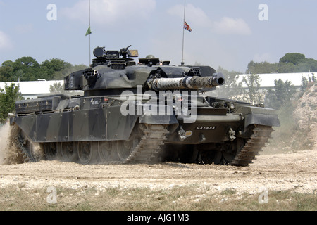 Modern day British Army Chieftain tank on manouvers in Europe Stock Photo