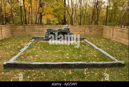 Nancy Hanks Lincoln Grave site Lincoln Boyhood National Memorial Indiana USA Stock Photo