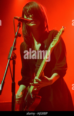 Laura Mary Carter from Blood Red Shoes during a concert in Palladium in Cologne Germany Stock Photo