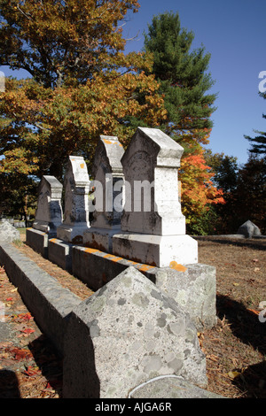 Riverside Cemetery during the autumn months Located in New Market New Hampshire USA which is part of scenic New England Stock Photo