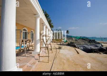 Beach buidings reconstruction after 2004 tsunami Bang Niang Beach Khao Lak Thailand Stock Photo