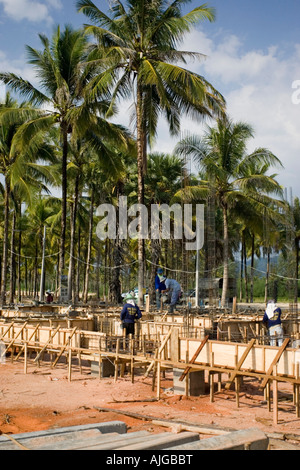 Beach buidings reconstruction after 2004 tsunami Bang Niang Beach Khao Lak Thailand Stock Photo