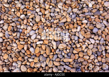 An assortment of pebbles viewed from above Stock Photo