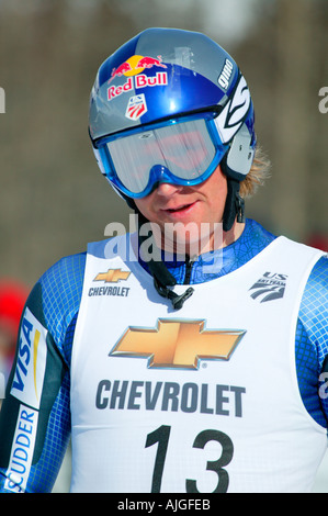 Daron Rahlves at the Downhill race during the 2004 Chevrolet U S Alpine National Championships Alyeska Resort Alaska Stock Photo