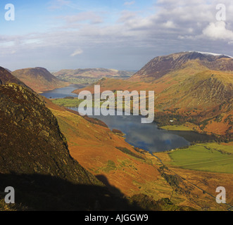 Looking West along the Buttermere Valley in the English Lake District - Cumbria Stock Photo