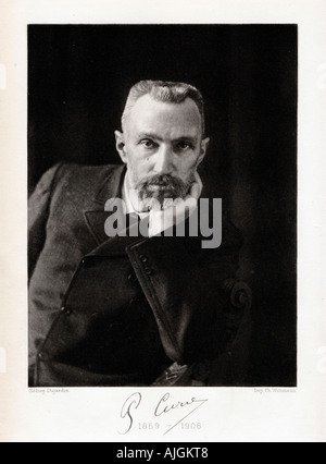 Pierre Curie, who won the 1903 Nobel prize for chemistry, in a portrait which was the favourite of his wife Marie Stock Photo