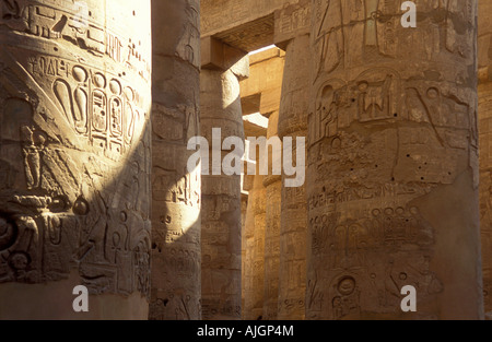 The Great Hypostyle Hall in Karnak Temple Stock Photo