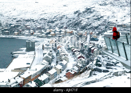 View of Hammerfest town in the Finnmark province in Northern Norway Scandinavia Europe Stock Photo