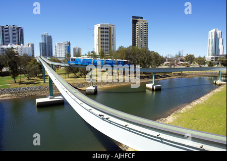 Monorail by Jupiters Casino Broadbeach Gold Coast Queensland Australia Stock Photo