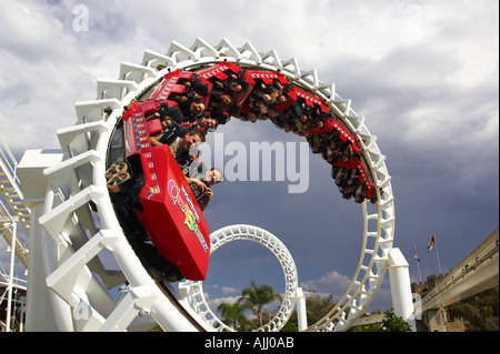 Rollercoaster Gold Coast Queensland Australia Stock Photo Alamy