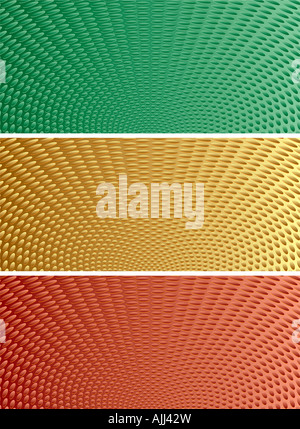 3d Illustration of three color variations of a modern kitchen with a ...