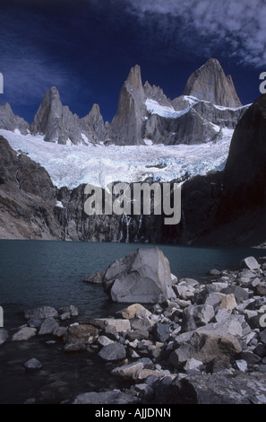 Mt Fitzroy and Laguna Sucia, Los Glaciares National Park, Patagonia, Argentina Stock Photo