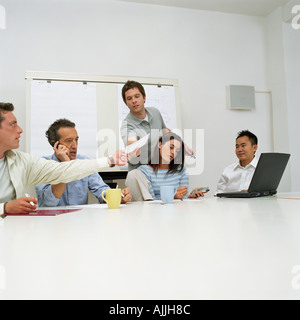 Five office workers Stock Photo