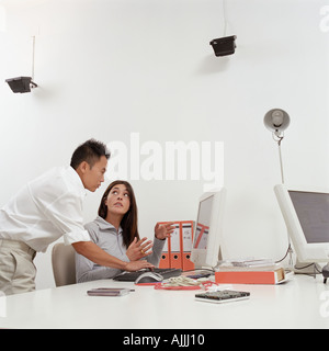 Two office workers Stock Photo