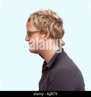 Young man wearing sunglasses Stock Photo