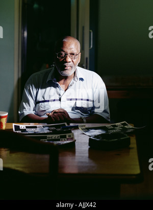 Man playing bingo Stock Photo