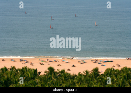 A beautiful panoramic view of the beach at Vizhinjam, Kerala, India Stock Photo