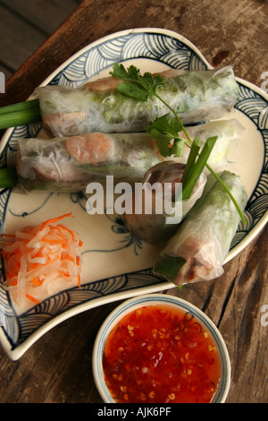 Goi Cuon Fresh Spring Rolls Stock Photo