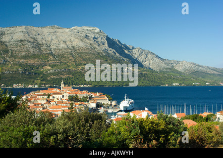 Korcula old town view Croatia Stock Photo