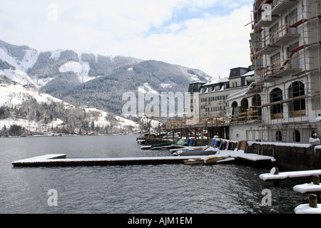 A general view of Zeller See Lake in the resort of Zell am Zee in Austria. Stock Photo