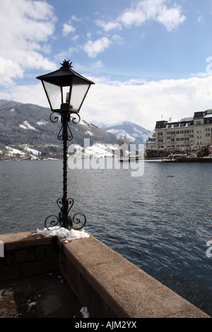 A general view of Zeller See Lake in the resort of Zell am Zee in Austria. Stock Photo
