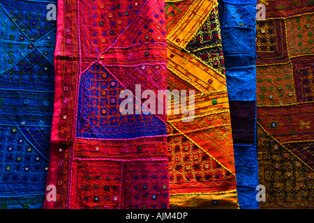 Colourful goods on sale in the Alcaiceria Granada Spain Stock Photo