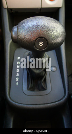 middle console of a car with automatic gearbox Stock Photo