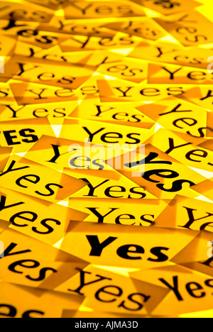 Yes votes Stock Photo