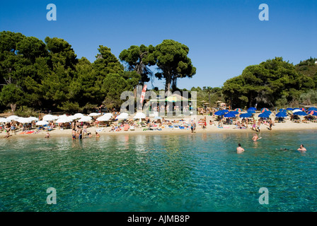 Krasa or Banana Beach north coast Skiathos the Sporades Aegean Sea Greece Mediterranean Stock Photo