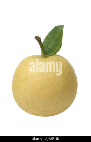 Asian pear cut out on white background Stock Photo