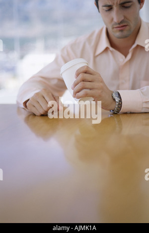 Stressed office worker Stock Photo