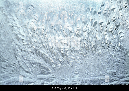 Frost Pattern Detail On Window Stock Photo