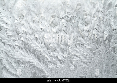 Frost Pattern Detail On Window Stock Photo