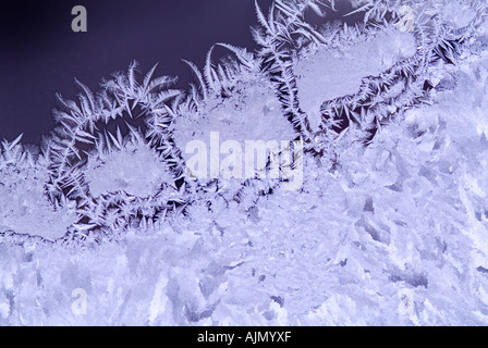 Frost Pattern Detail On Window Stock Photo