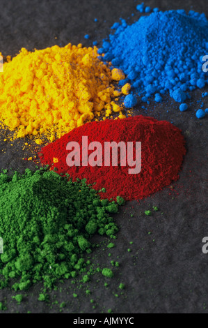 Piles Of Colorful Chemical Pigments Powders Stock Photo - Alamy