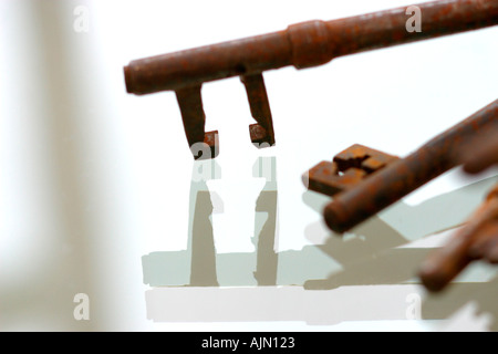 LARGE OLD KEYS Stock Photo