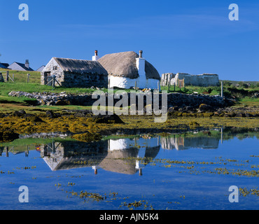 Croft house at Malaclete, North Uist, Outer Hebrides, Western Isles, Scotland, UK Stock Photo