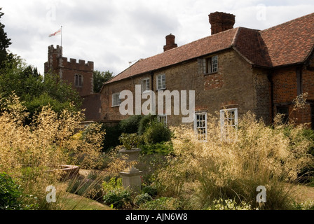 Dorney Court Tudor Manor House Dorney Near Windsor Buckinghamshire  UK 2006 Tudor Manor House and church 2000s HOMER SYKES Stock Photo