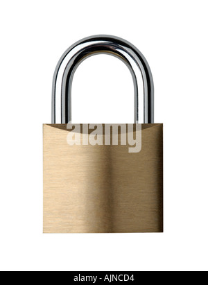 PADLOCK ON WHITE BACKGROUND Stock Photo