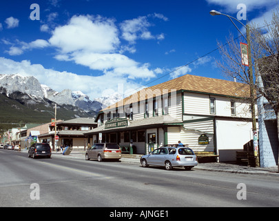 CANMORE HOTEL 1890 on Main Street in downtown Canmore is second oldest hotel in Alberta Canada Stock Photo