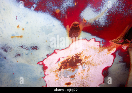 Rusty paint on car Stock Photo