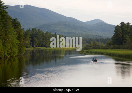 West Branch Ausable River in Wilmington in the Adirondack Mountains New York United States Stock Photo