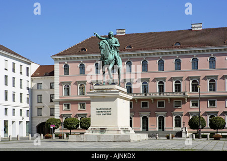 Germany Bavaria Munich Wittelsbacher Square Memorial of Duke Maximilian I Stock Photo