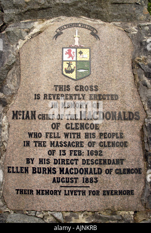 Monument to McIan, Chief of the MacDonalds clan, in memory of the ...