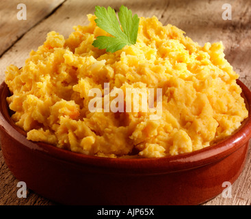 CARROT AND SWEDE MASH Stock Photo