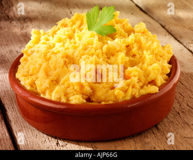 CARROT AND SWEDE MASH Stock Photo