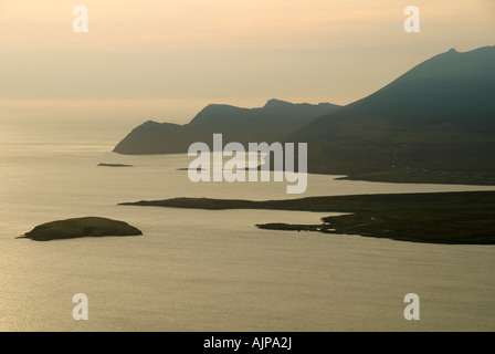Moyteoge Head and Keem Bay from the Atlantic Drive coast road, Achill Island, County Mayo, Ireland Stock Photo