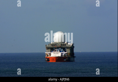 The Sea-Based X-Band Radar platform begins to move form ...