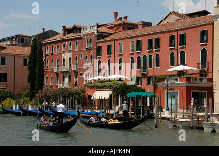 Gondolas Grand Canal Venice Italy Stock Photo